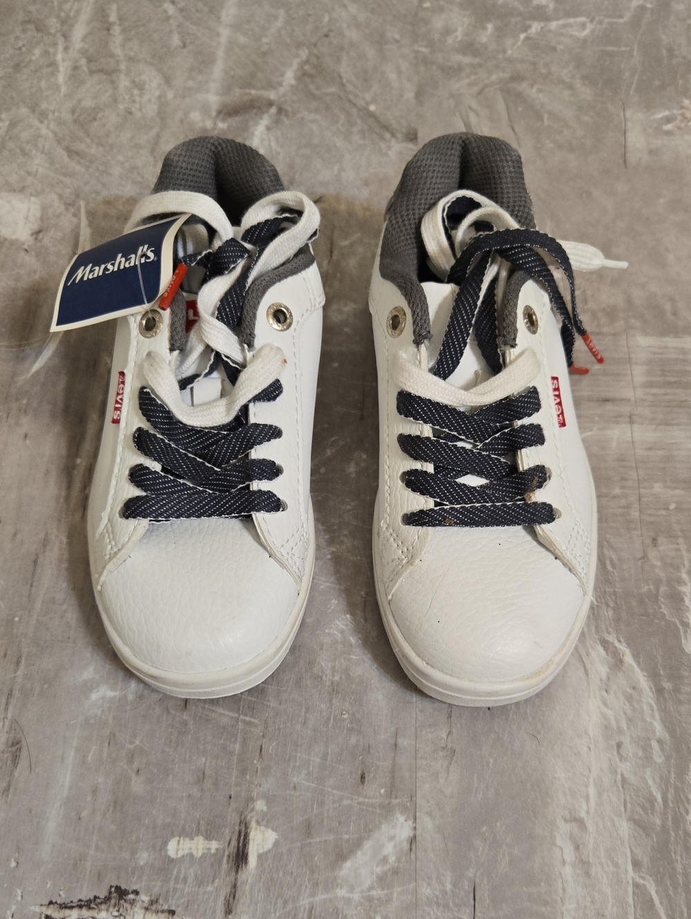 Levi's White Sneakers with Navy Accents - Kids